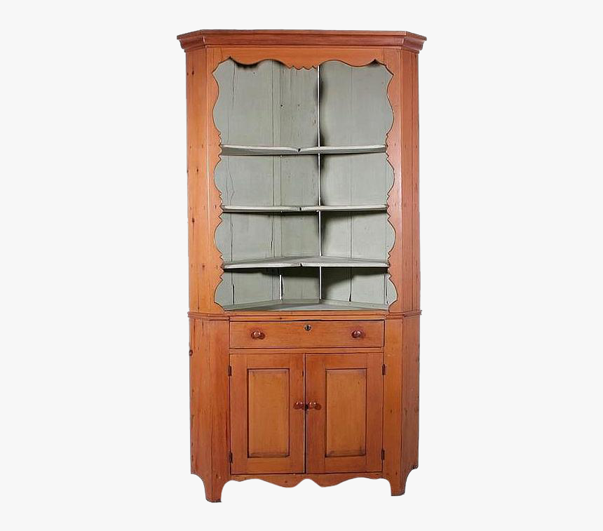 Pennsylvania Pine Open Front Corner Cupboard, HD Png Download