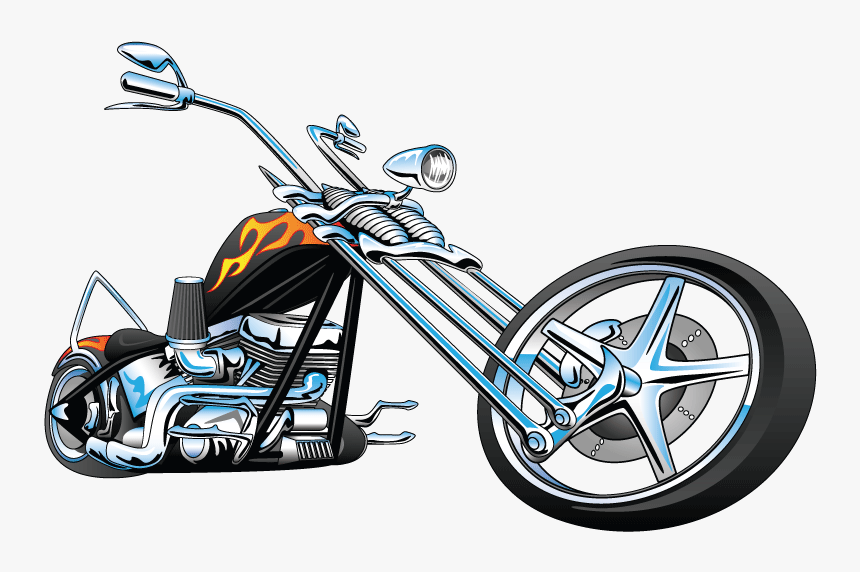 Long American Chopper, HD Png Download