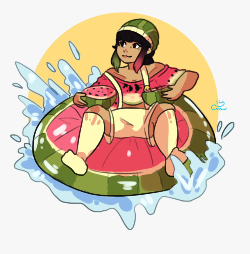 Watermelon Keeps Me Floating , Png Download - Cartoon, Transparent Png