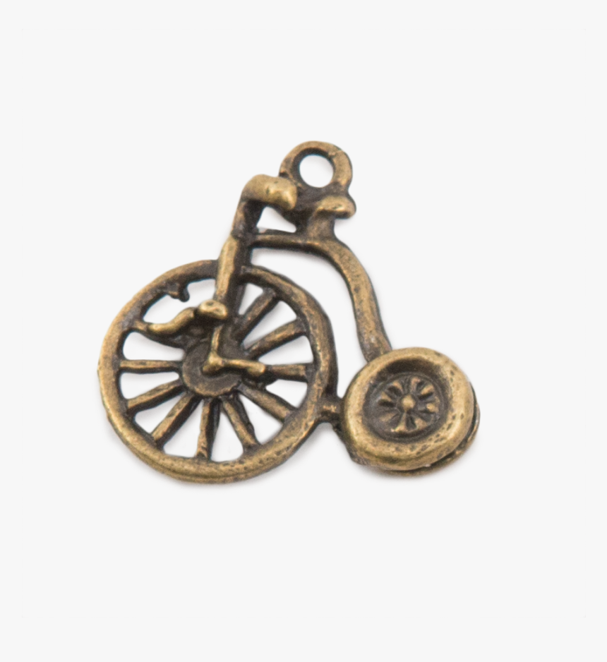 Brass Vintage Bicycle Charm - Plane Real World Shapes, HD Png Download