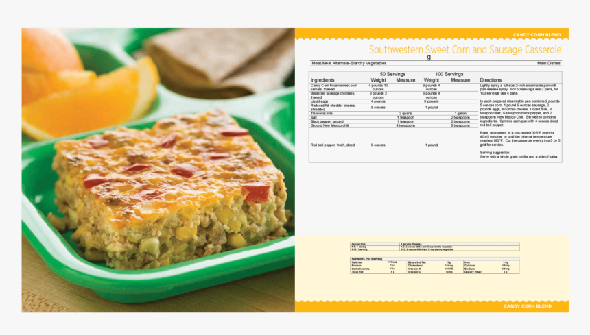 Corn & Sausage Casserole@2x - Gratin, HD Png Download