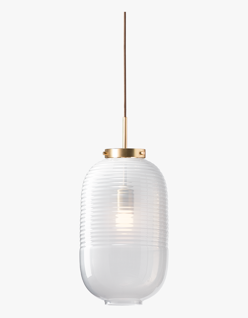 Lantern Pendant White / Light Patina Brass - Loam, HD Png Download