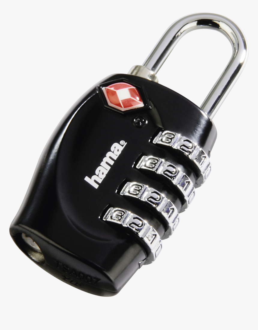 Tsa Combination Luggage Padlock, Black - Kłódka Do Bagażu, HD Png Download