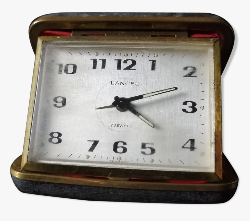 Lancel Vintage Travel Alarm Clock 
 Src Https - Quartz Clock, HD Png Download