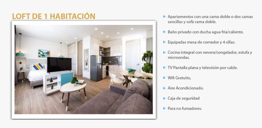 1 Bedroom Loft - Azure Lofts & Pool, HD Png Download