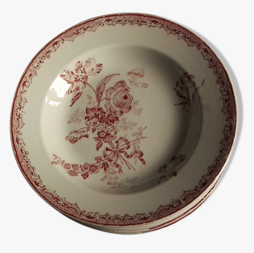 Vintage Soup Plate Sarreguemines Fontanges Cocina Y - Saucer, HD Png Download