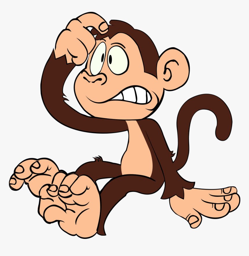 Confused Monkey Clipart, HD Png Download