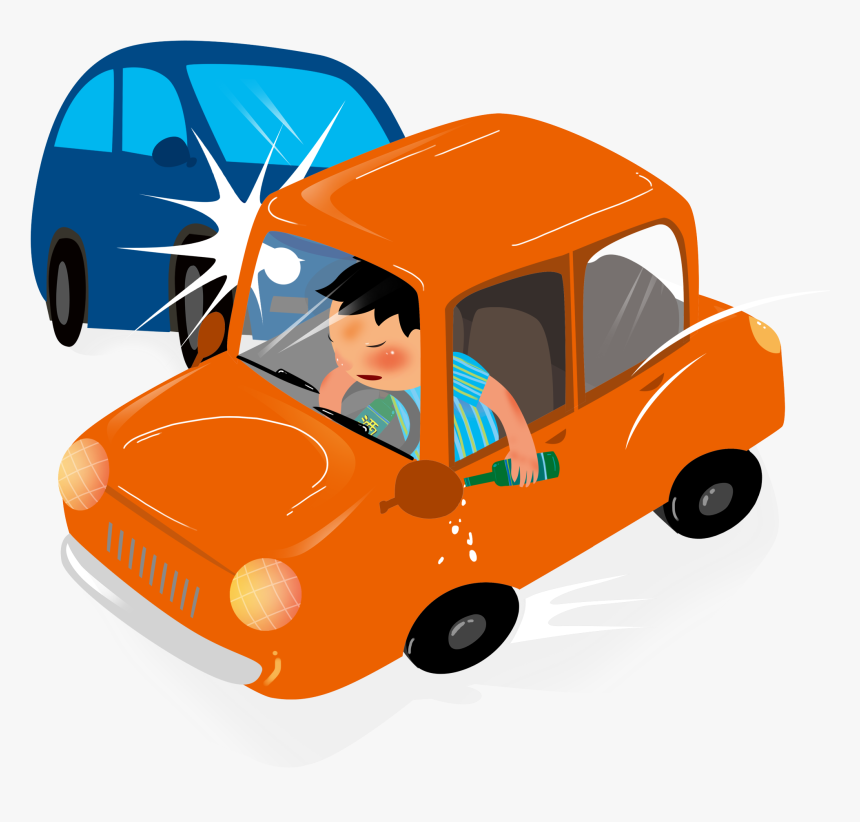 Transparent Borracho Png - Cartoon Car Accident Png, Png Download