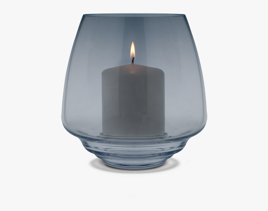 Flow Block Candle Holder Blue Oe18 5 Cm Flow - Holmegaard Flow Block Candle Holder Ø 18,5 Cm, HD Png Download