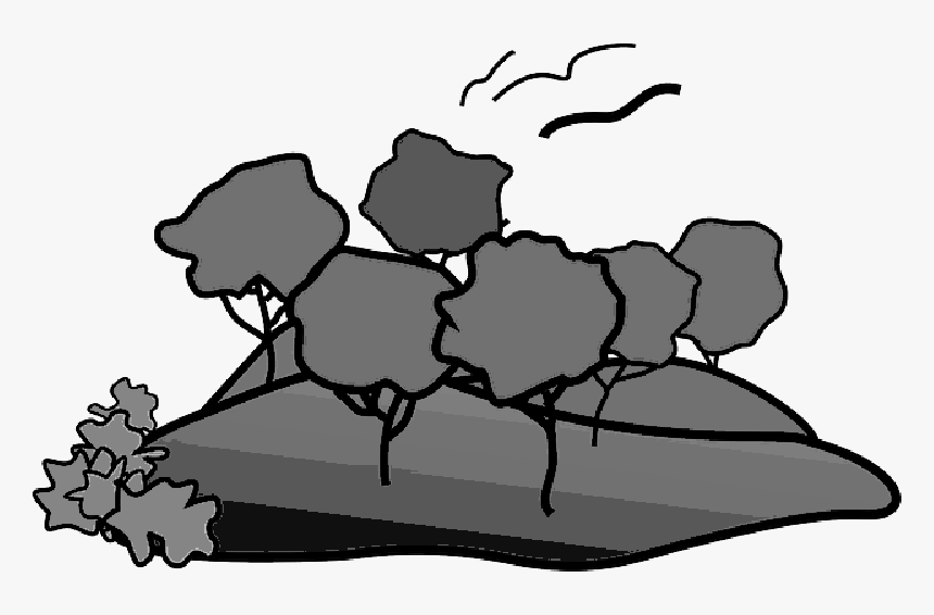 Green, Mountain, Cartoon, Landscape, Free, Trees - Landscape Clip Art, HD Png Download