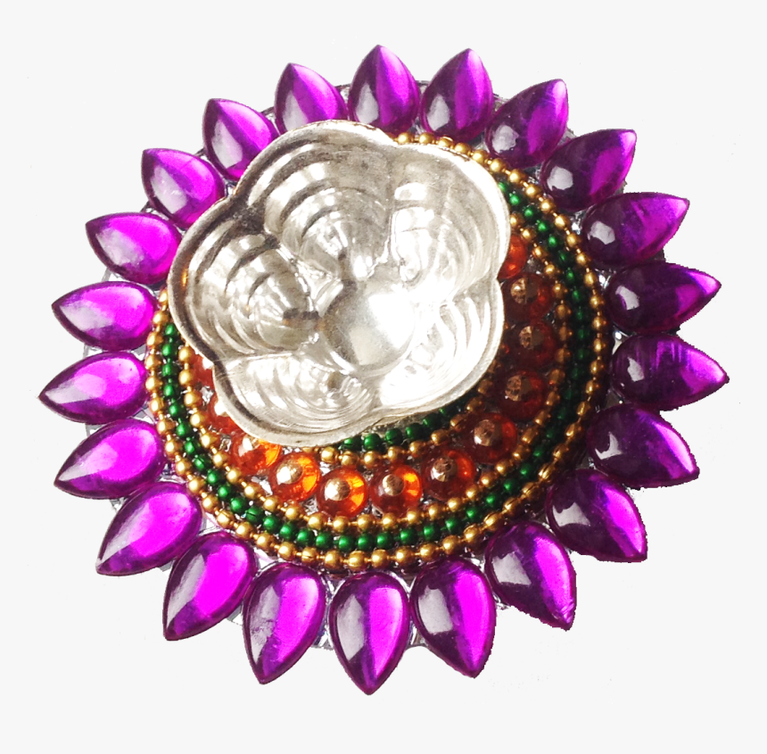 Purple Rhinestone Candle Holder / Kankavati - Illustration, HD Png Download