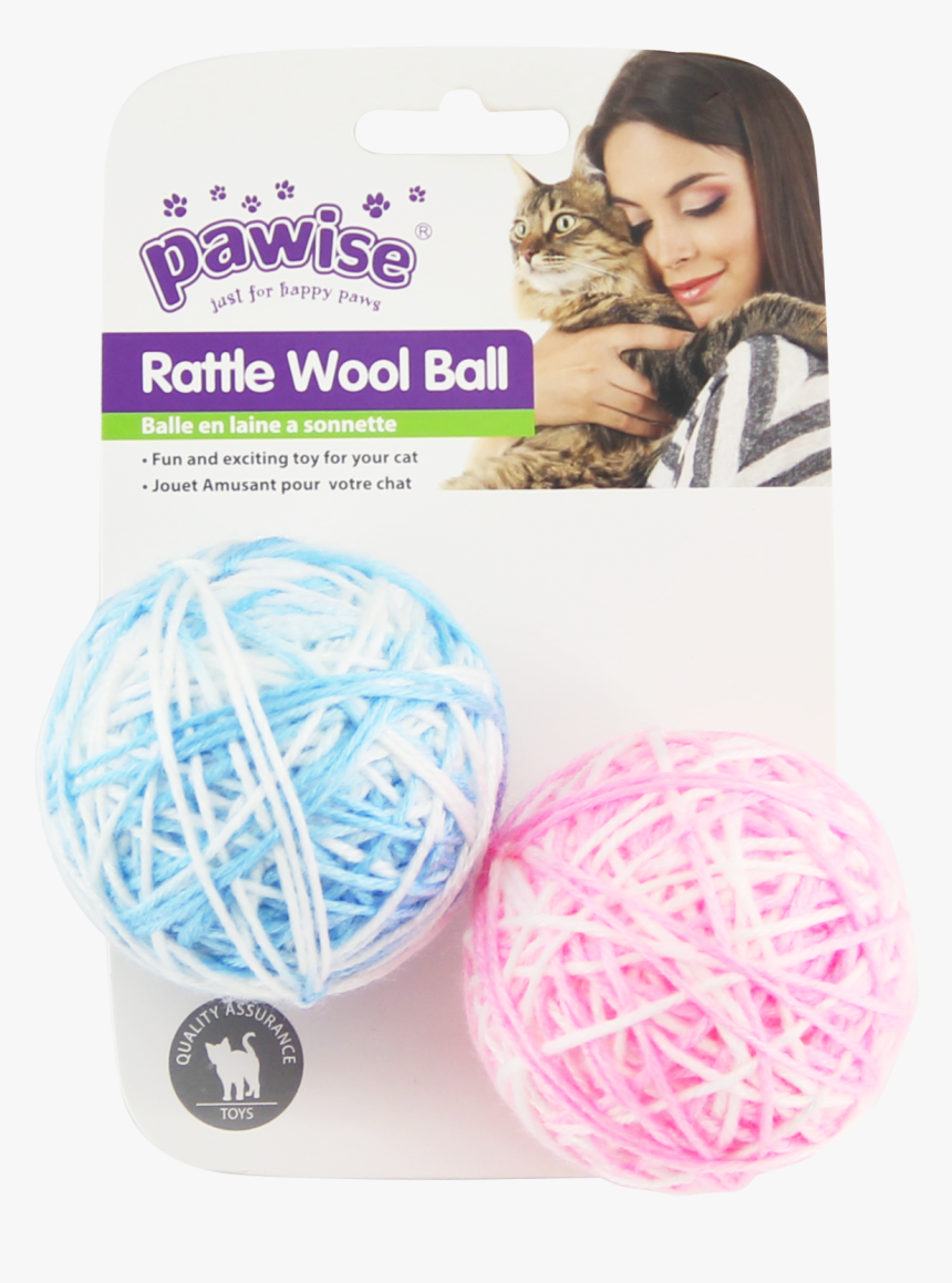5 Rattle Wool Ball - Cat Toy, HD Png Download