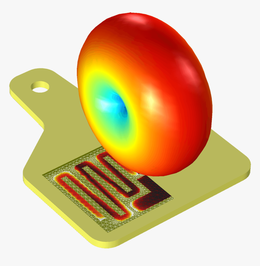 A Norma Do Campo Elétrico De Uma Antena De Rótulo Rfid - Trace Antenna Radiation Pattern, HD Png Download
