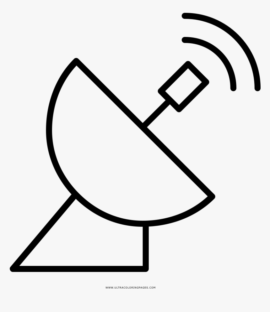 Parabolic Antenna Coloring Page - Tools For Labours In Drawing, HD Png Download