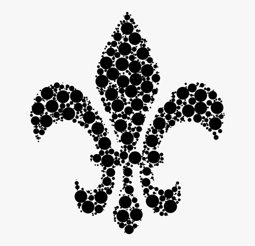 Fleur De Lis Stencil Free - Mardi Gras Clipart Black And White, HD Png Download