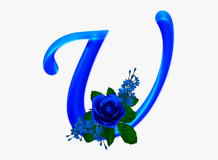 Blue Rose Border Design, HD Png Download