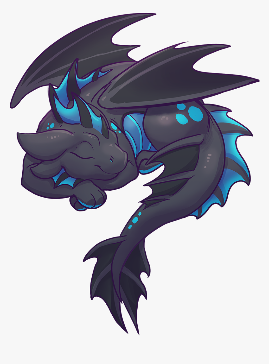 One Sleepy Dragon - Illustration, HD Png Download