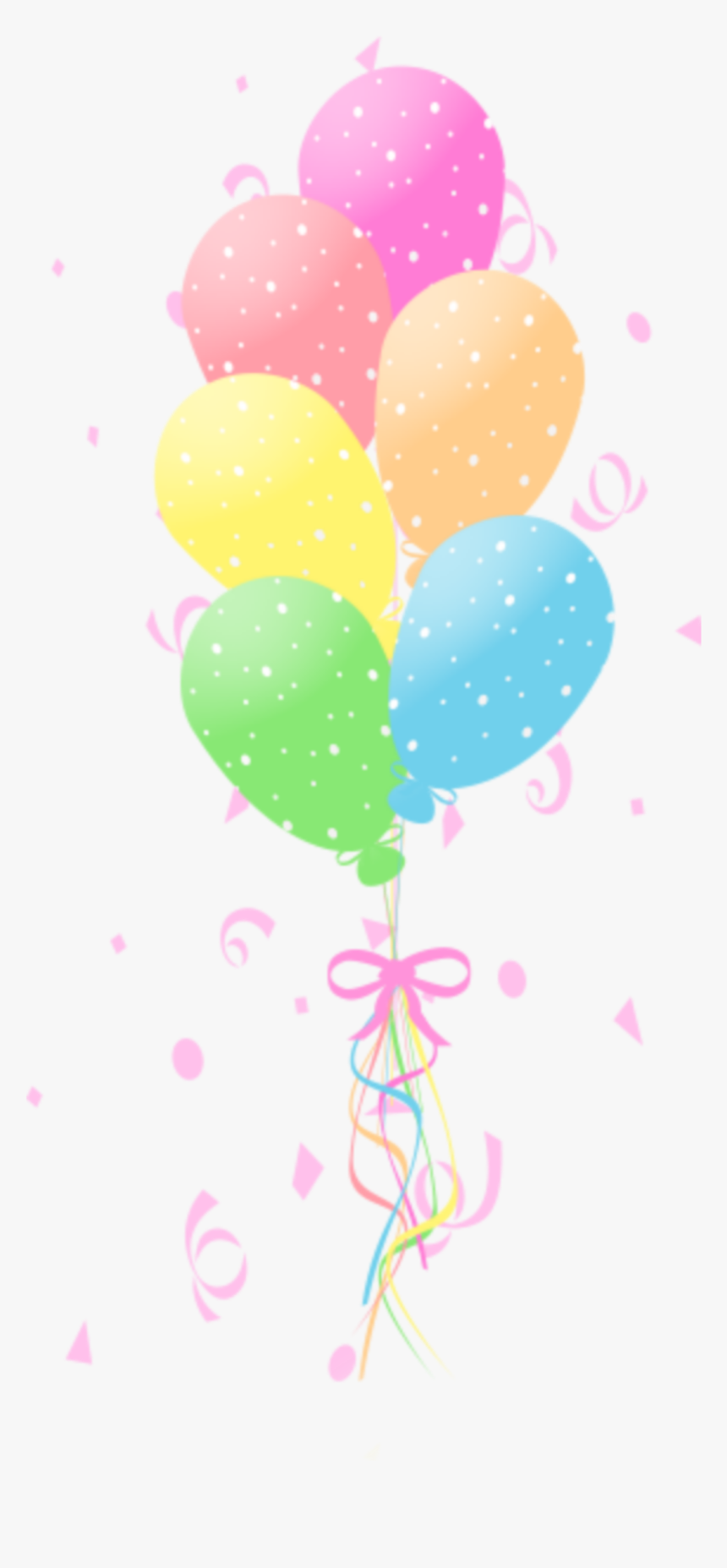 #ftestickers #confetti #balloons #colorful #pastelcolors - Balloon, HD Png Download