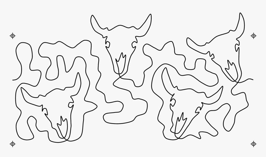 Head Clipart Water Buffalo - Line Art, HD Png Download