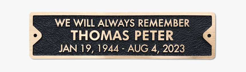 Bronze Memorial Plaque For Bench - Agricultural Engineering, HD Png Download