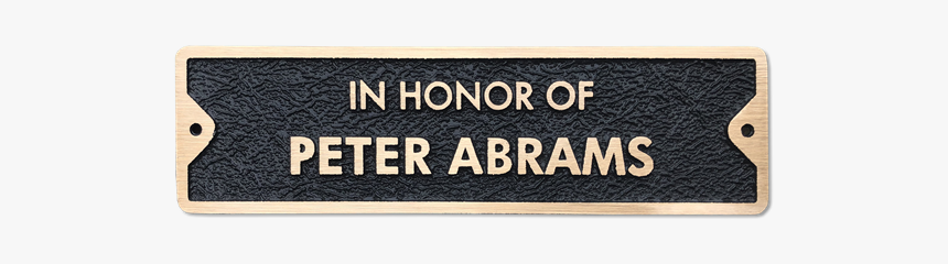 Bronze Memorial Plaque For Bench - Label, HD Png Download
