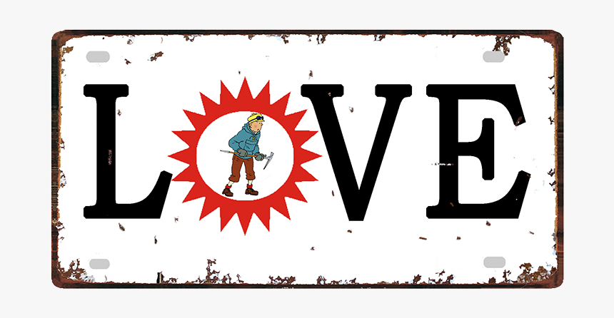 30x15cm Tintin Cartoon Vintage Metal Sign Shabby Chic - Graphic Design, HD Png Download