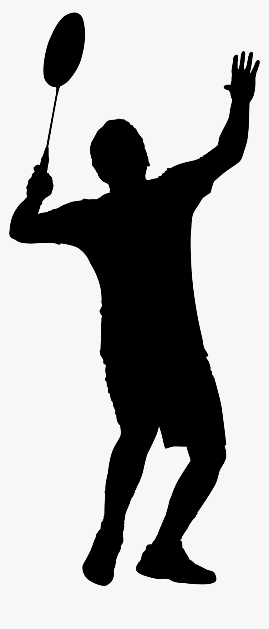 Badminton Player - Silhouette, HD Png Download