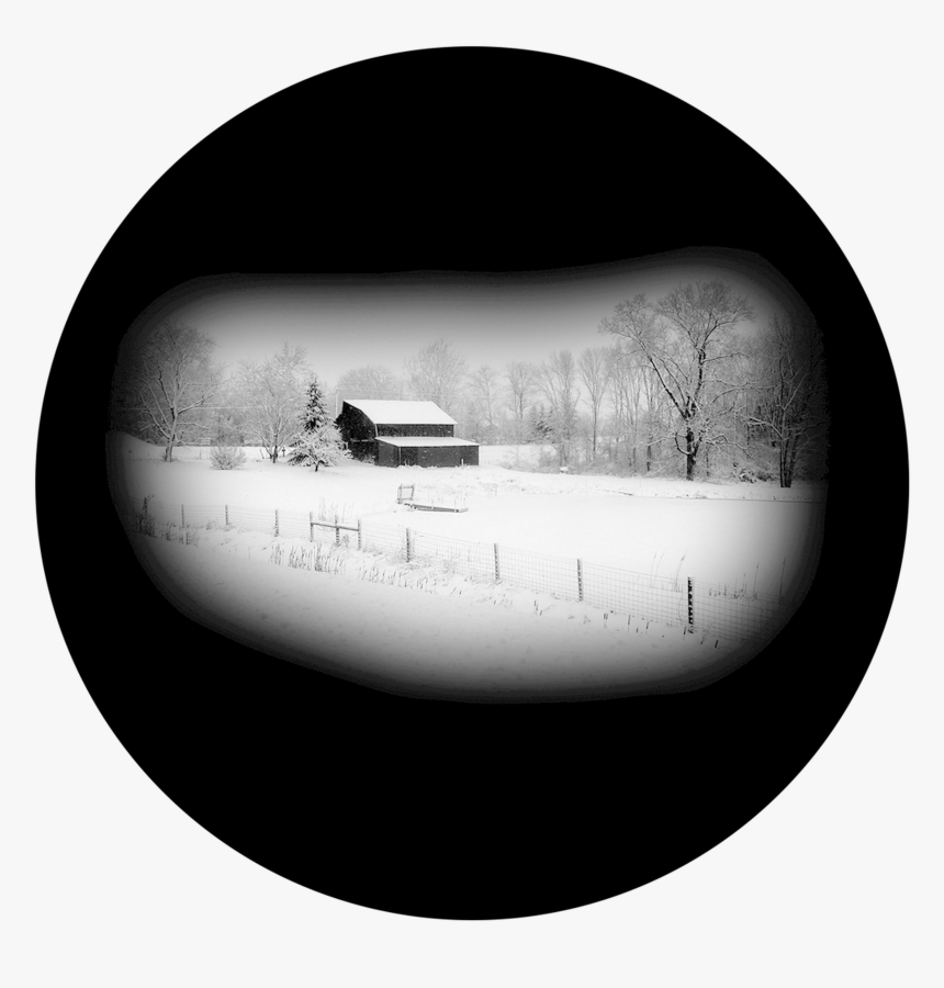 Winter Scene - Monochrome, HD Png Download