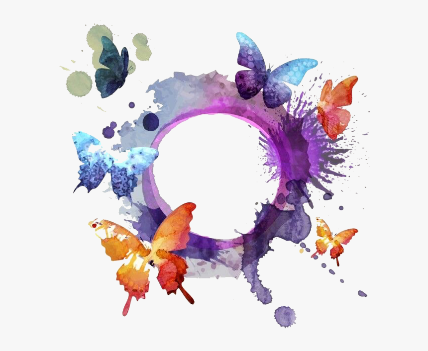 Free Watercolor Butterfly, HD Png Download