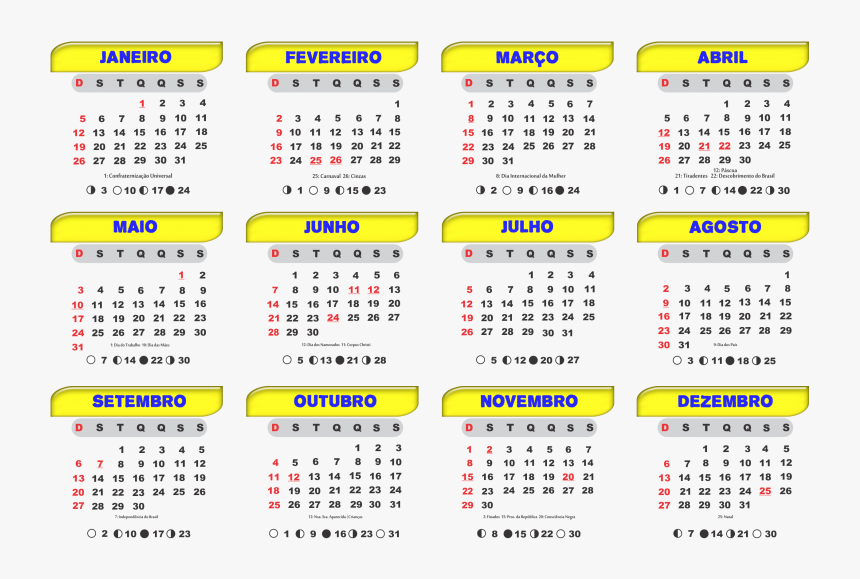 Calendario 2020 Para Imprimir, HD Png Download