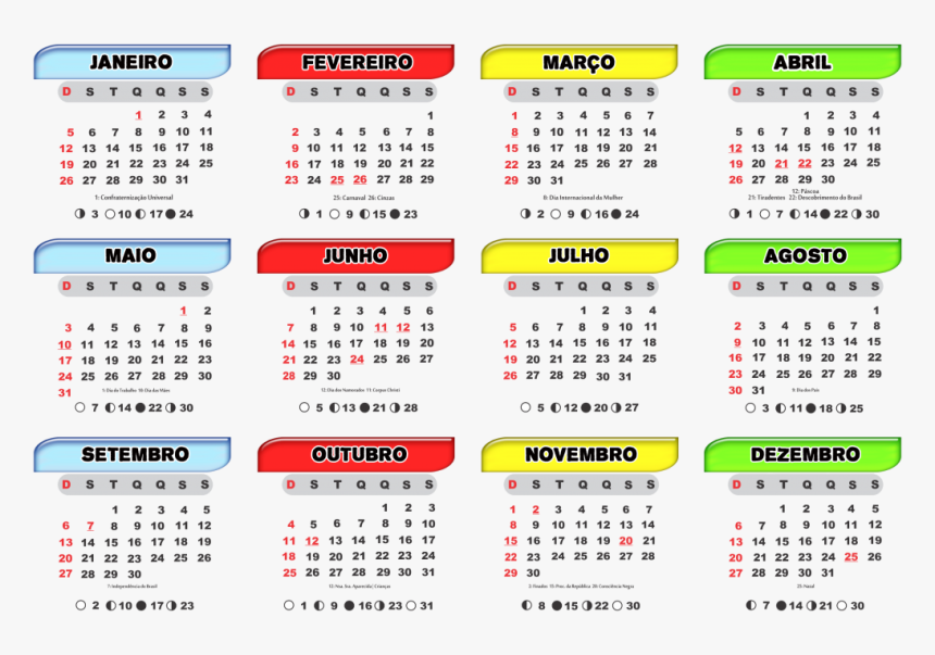 Calendario 2020 Para Imprimir, HD Png Download