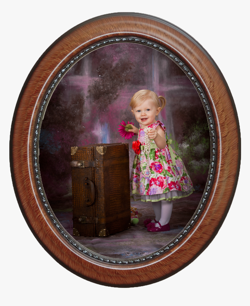 Lilly In An Oval Frame - Picture Frame, HD Png Download