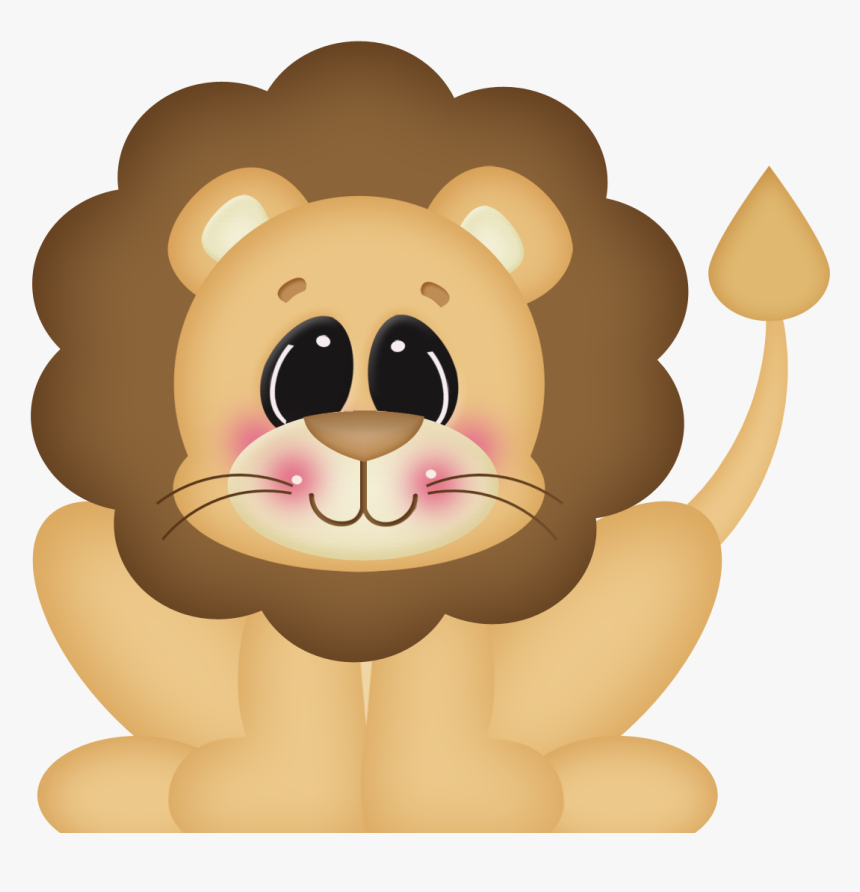 Lion Clipart Stuffed Animal - Tiernos Imagenes De Animales Animados, HD Png Download