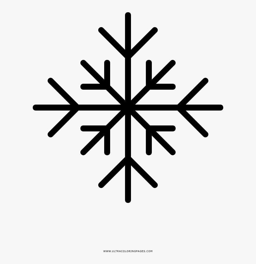 Floco De Neve Coloring Page - Snowflake Graphic, HD Png Download