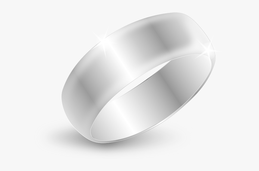 Anillos De Compromiso De Plata De Lujo - Silver Ring, HD Png Download