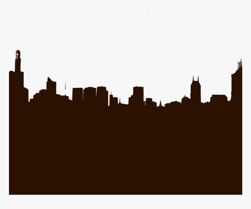 How To Set Use City Skyline Clipart , Png Download - City Landscape Silhouette, Transparent Png