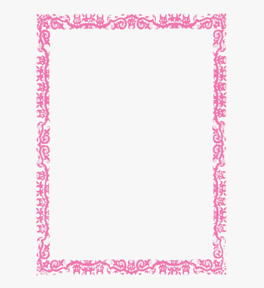 Pink Frame Png Transparent Picture - Black And White Border Png, Png Download