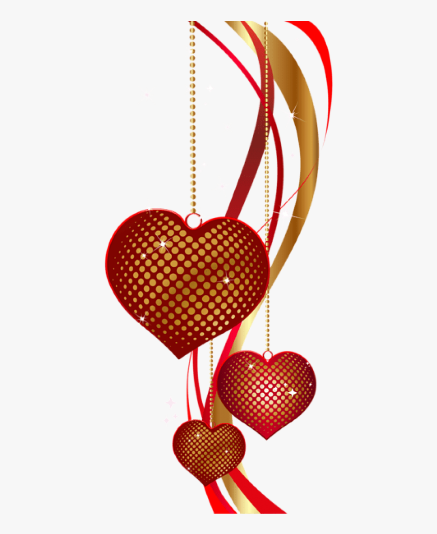 Download Valentine S Day Decorative Hearts Png Images - Transparent Background Valentine Border Clipart, Png Download
