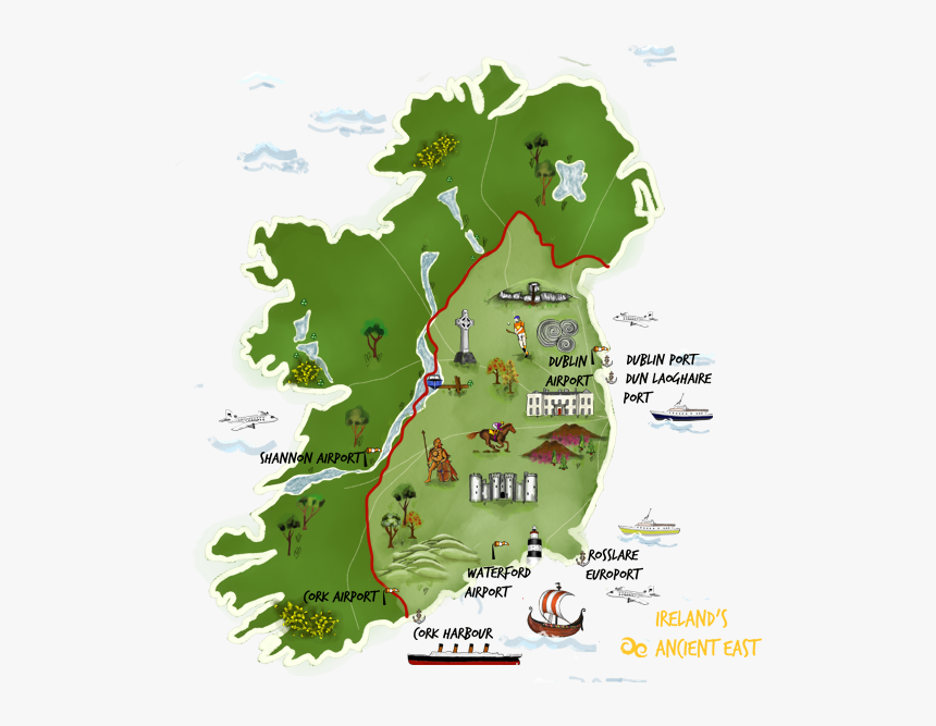 Iae Map - Ireland's Ancient East Map, HD Png Download