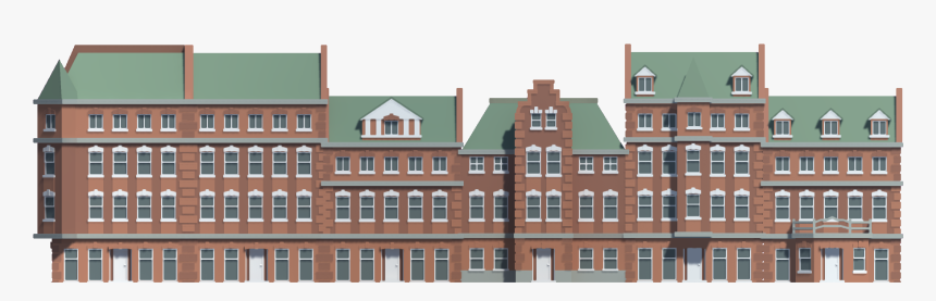 Low Poly Brick Houses - Apartment, HD Png Download
