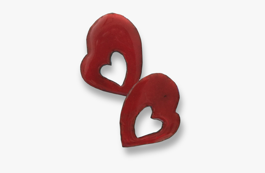 Corazones - Rojos - Earrings, HD Png Download
