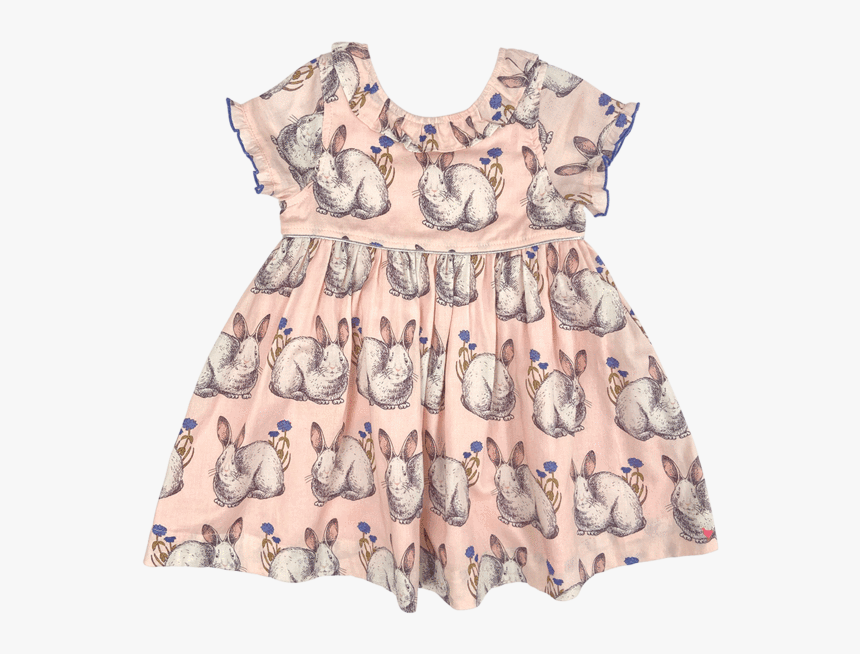 Pink Chicken Short Sleeve Light Pink Easter Bunny Girls - Pink Chicken, HD Png Download