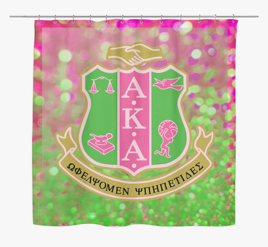 Alpha Kappa Alpha Shower Curtain - Emblem, HD Png Download