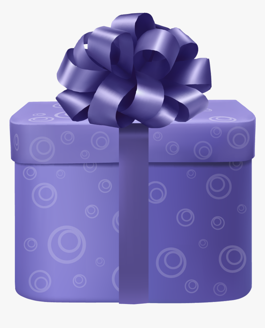 Purple Gift Box Png, Transparent Png