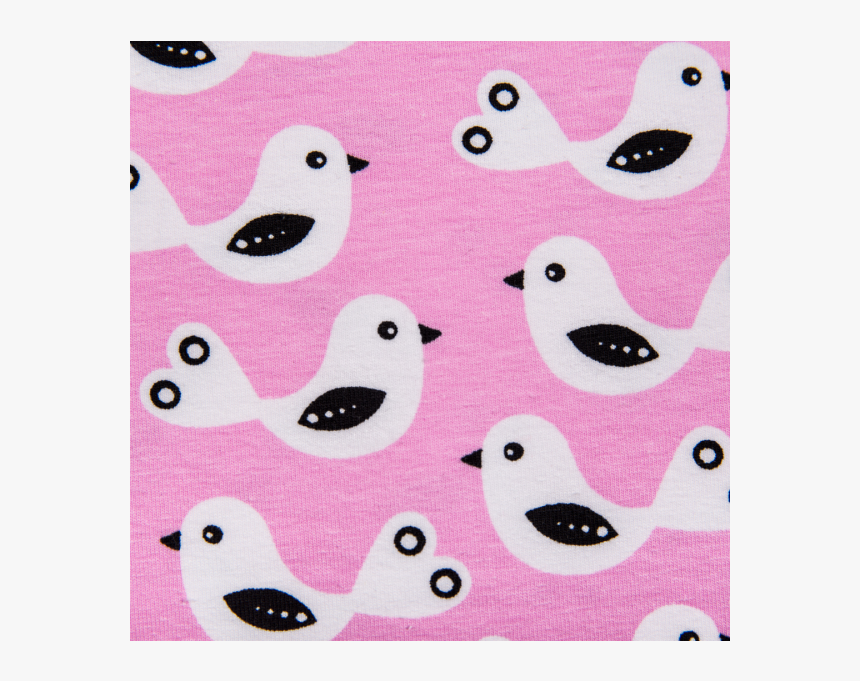 Cotton Jersey Printed Pigeons In Pink Multicolored - Cartoon, HD Png Download