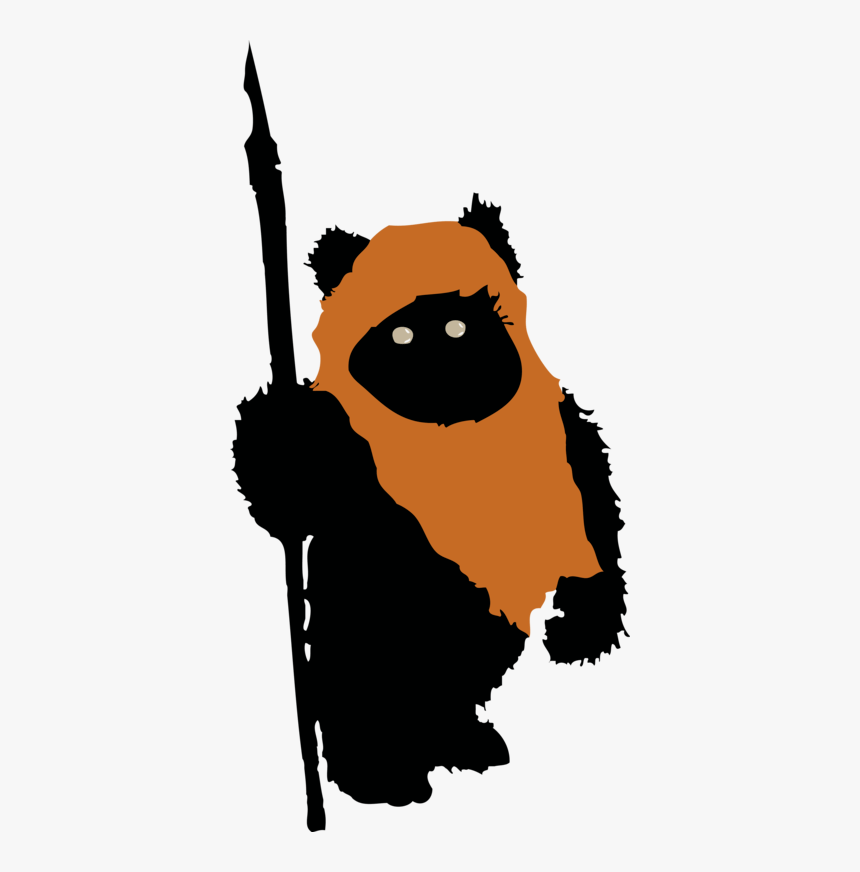 Star Wars Ewok Vector Clipart , Png Download - Ewok Silhouette, Transparent Png