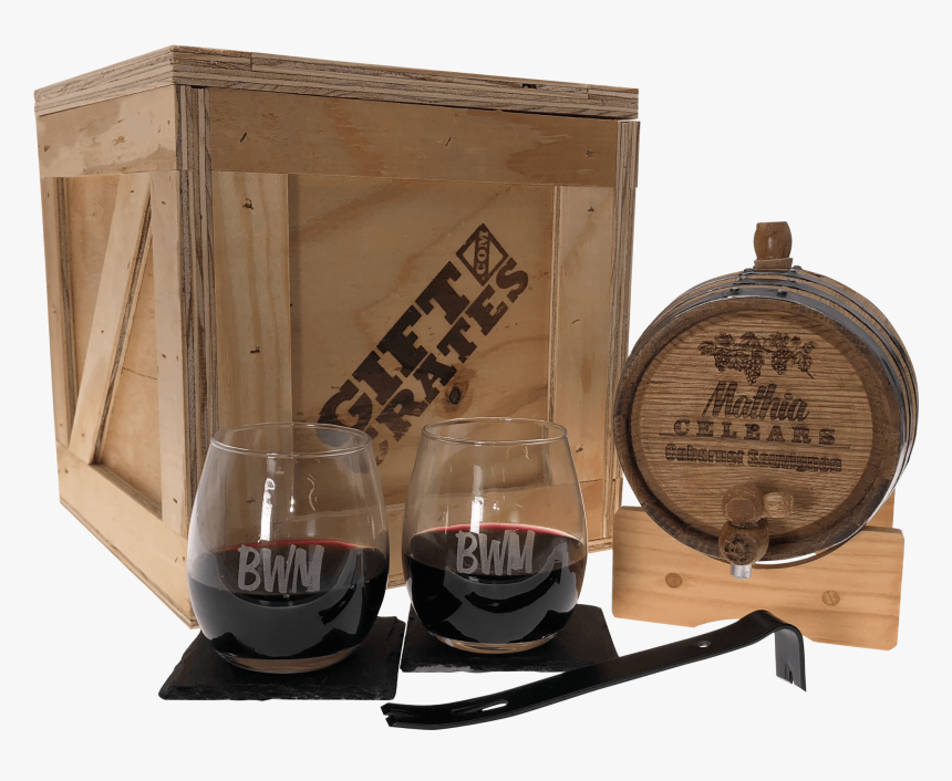 Oak Wine Barrel Gift Crate, HD Png Download