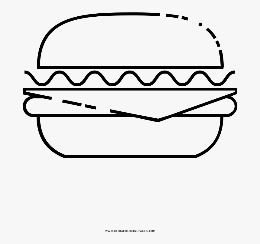 Hamburguesa Página Para Colorear - Desenhos De Comidas Nao Saudaveis, HD Png Download