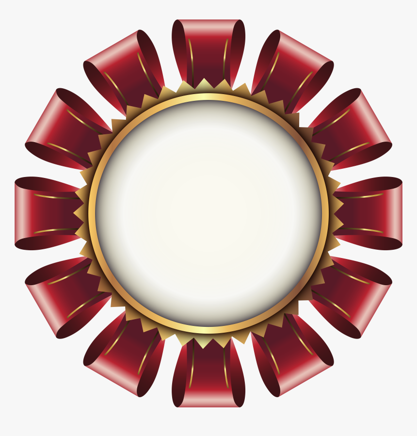 Gold Medal With Red Ribbon Png - Clip Art, Transparent Png