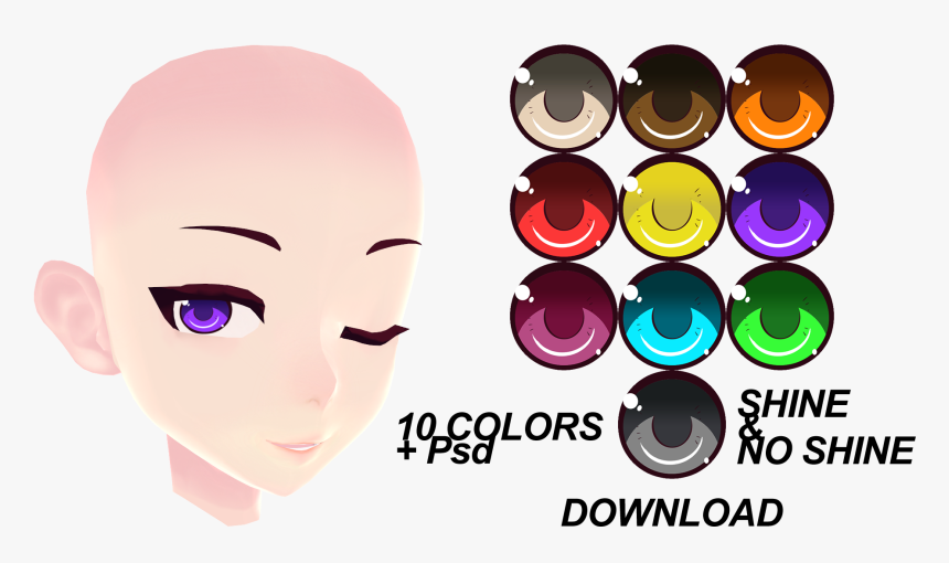 Collection Of Free Eyen Clipart Two Download - Mmd Eye Base, HD Png Download